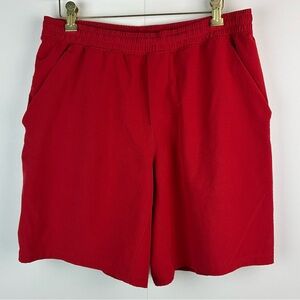 Lululemon men's red Pace Breaker perforated swim short lined size Large